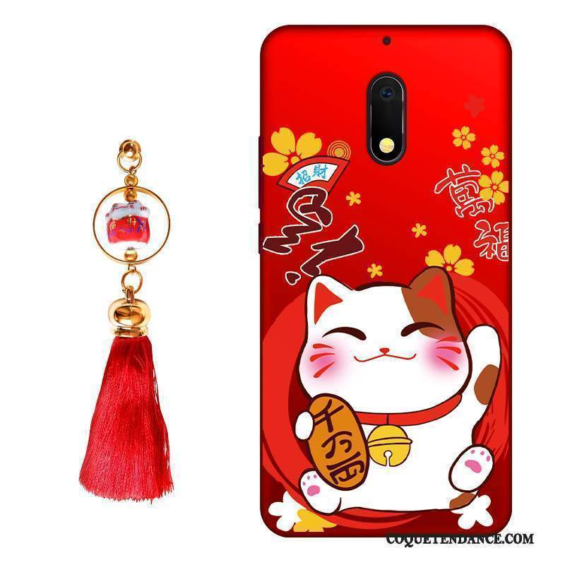 Nokia 6 Coque Protection Étui Richesse Chat Silicone