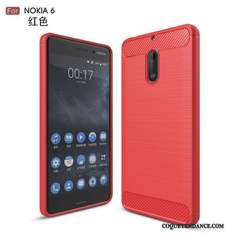 Nokia 6 Coque Tout Compris De Téléphone Rouge Incassable Protection