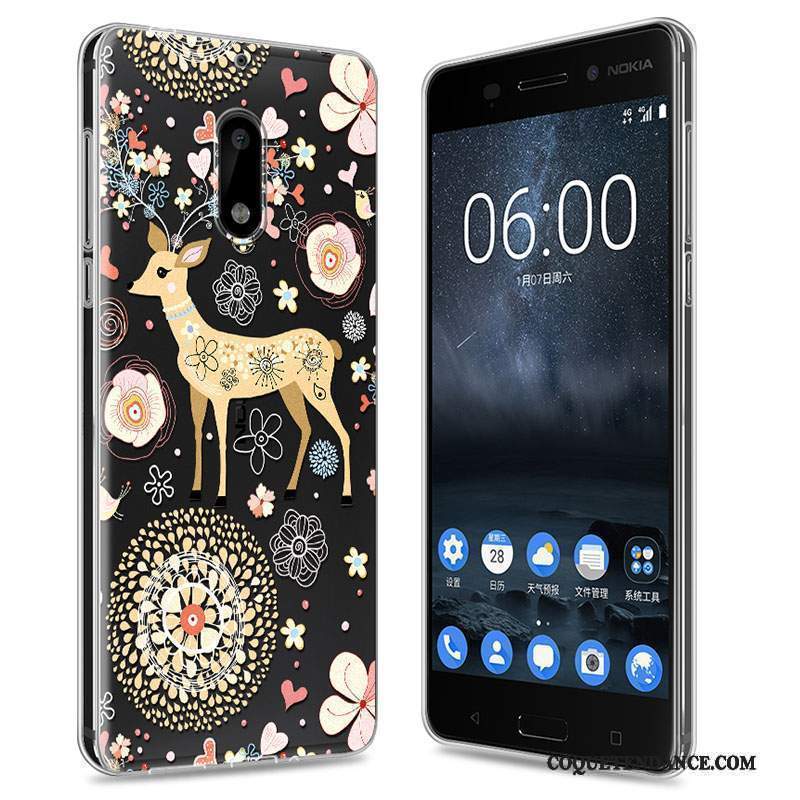 Nokia 6 Coque Très Mince Protection Multicolore Rose Incassable