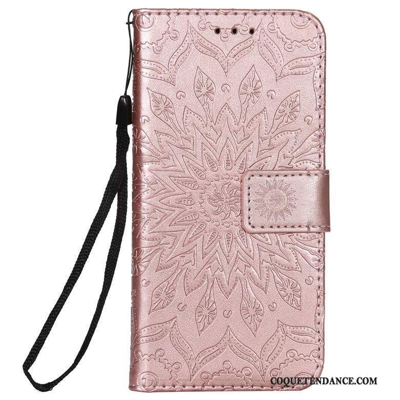 Nokia 7.1 Coque Étui En Cuir Fluide Doux Housse Rose Protection