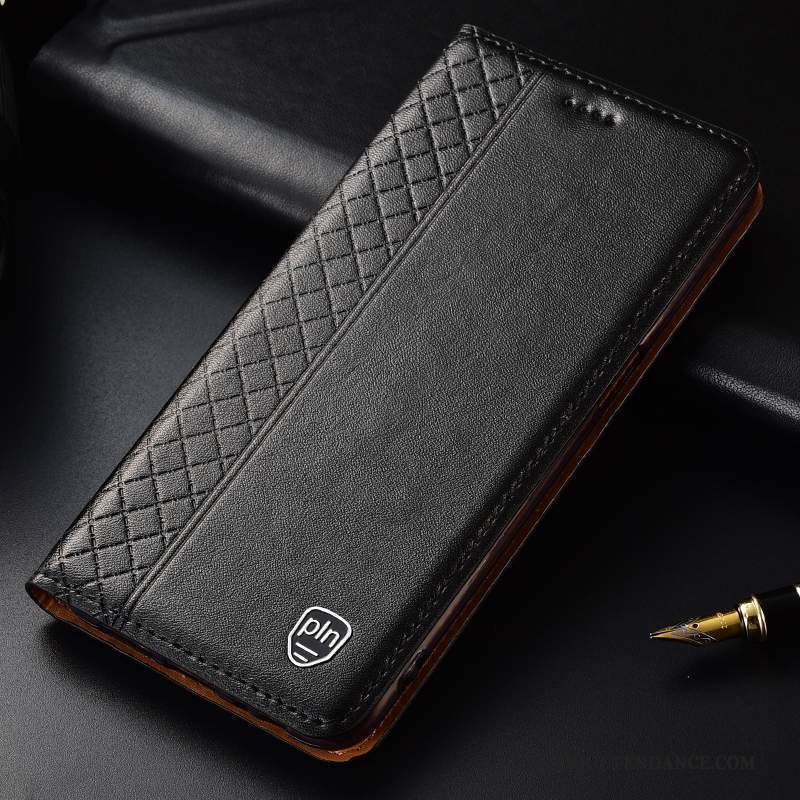 Nokia 7.2 Coque Noir Étui En Cuir Protection Incassable Housse