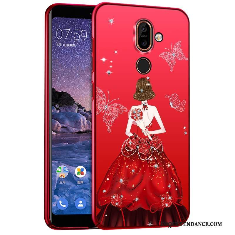 Nokia 7 Plus Coque Créatif Rouge De Téléphone Difficile