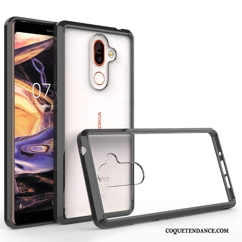 Nokia 7 Plus Coque De Téléphone Border Étui Noir Protection