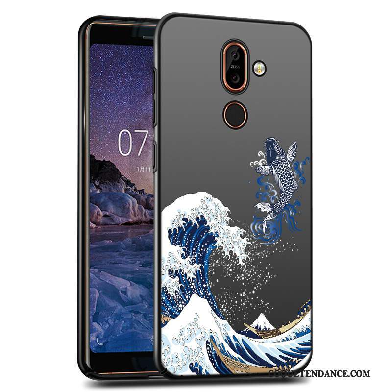 Nokia 7 Plus Coque Incassable Noir Difficile De Téléphone