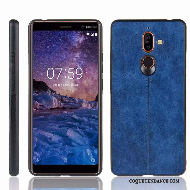 Nokia 7 Plus Coque Incassable Étui Protection De Téléphone Bleu