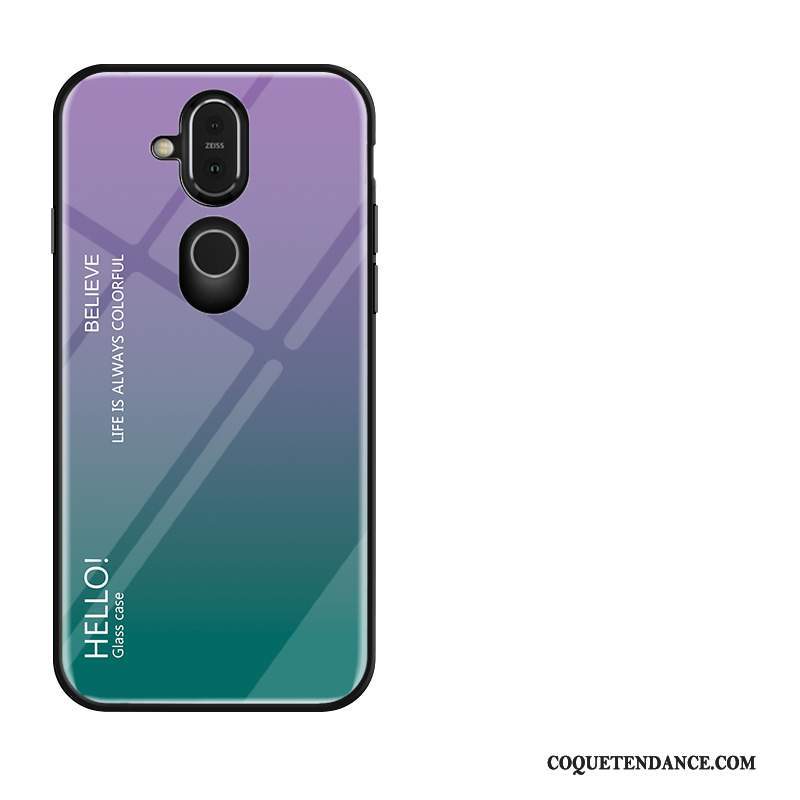 Nokia 8.1 Coque Amoureux Verre De Téléphone Incassable Personnalité