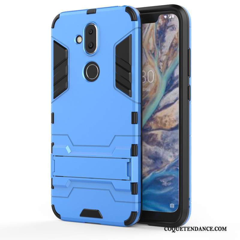 Nokia 8.1 Coque De Téléphone Incassable Bleu Protection Nouveau