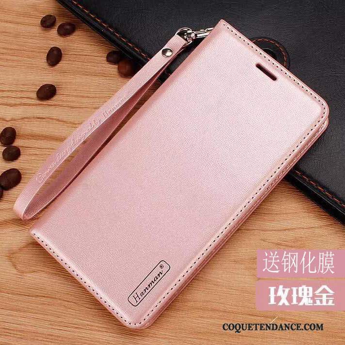 Nokia 8.1 Coque Rose Étui En Cuir Incassable Ornements Suspendus De Téléphone