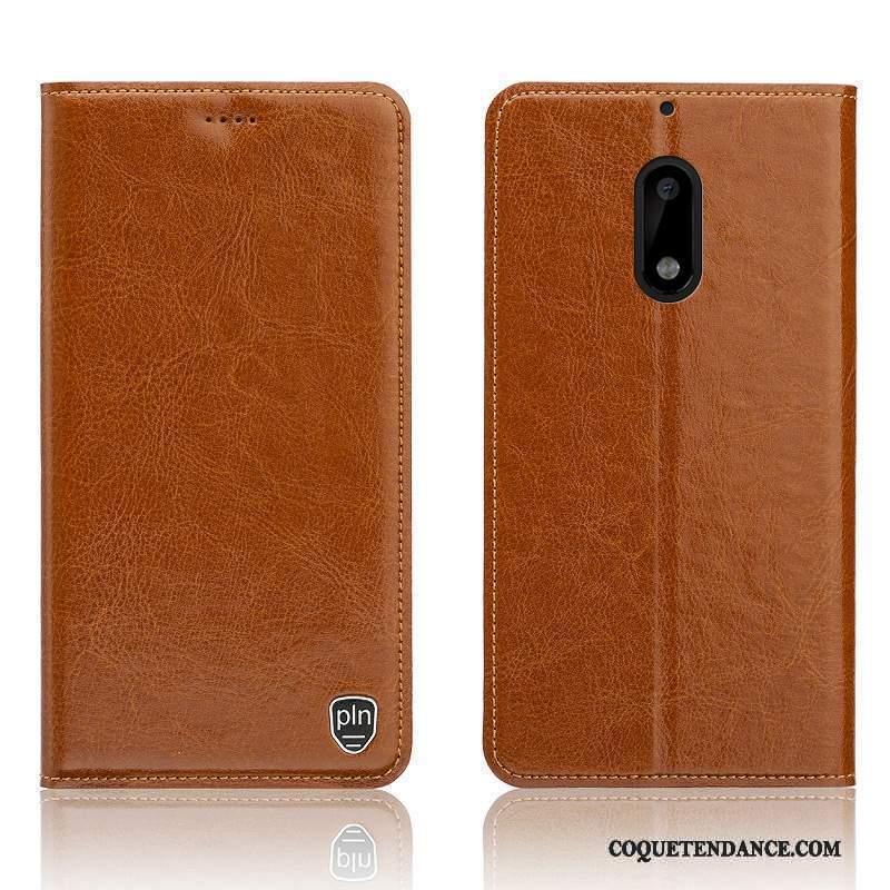 Nokia 8 Coque De Téléphone Protection Modèle Fleurie Étui Cuir Véritable