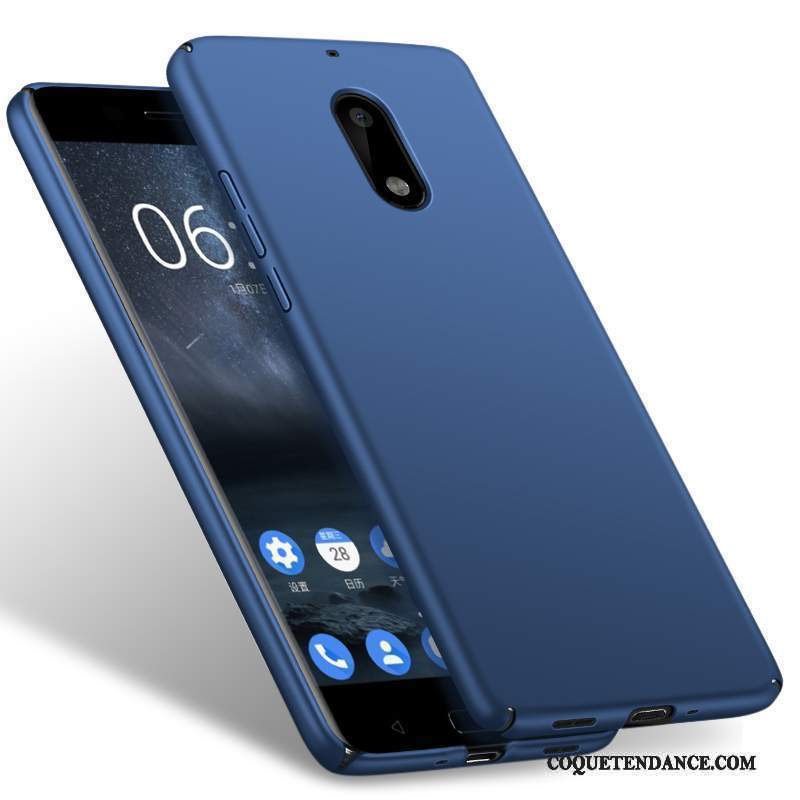 Nokia 8 Coque Délavé En Daim Personnalité Bleu Marin Protection
