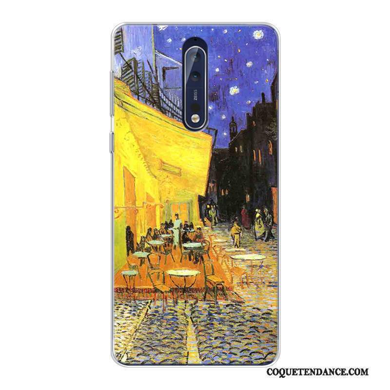 Nokia 8 Coque Haute Multicolore Peinture À L'huile De Téléphone Fluide Doux