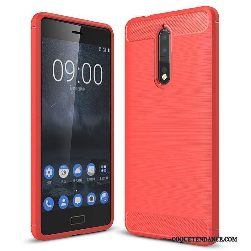 Nokia 8 Coque Protection Étui Fluide Doux Fibre Tout Compris