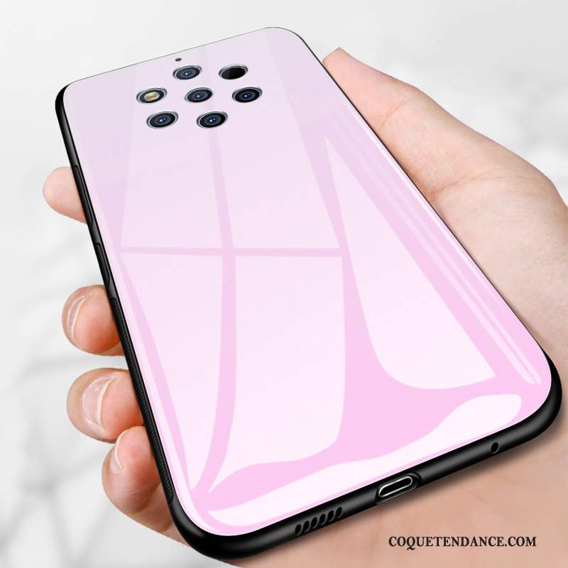 Nokia 9 Pureview Coque Rose Incassable Nouveau Miroir De Téléphone