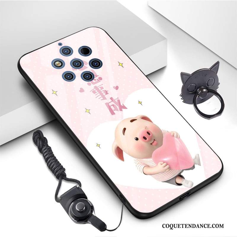 Nokia 9 Pureview Coque Verre Trempé Charmant Fluide Doux De Téléphone Dessin Animé