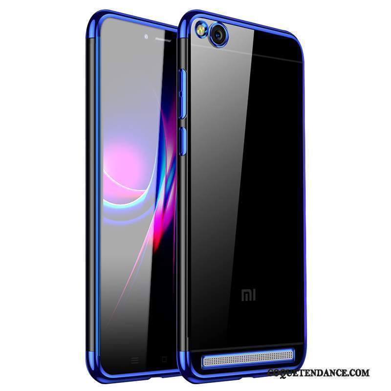 Redmi 5a Coque Étui Rouge Placage Bleu Transparent