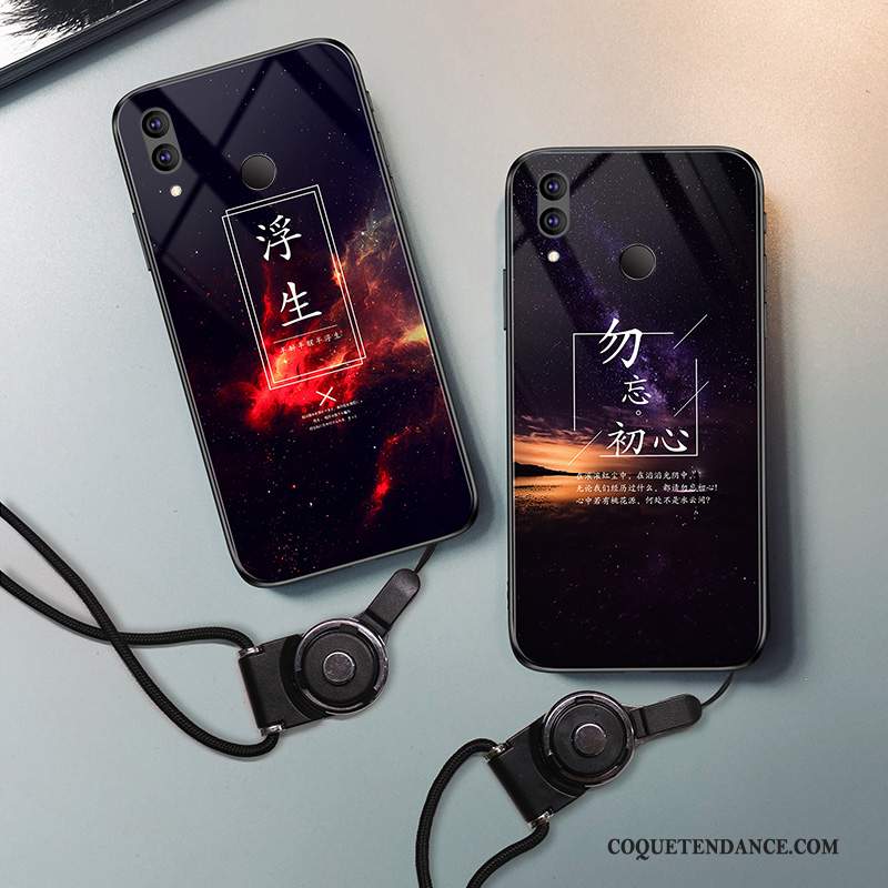 Redmi 7 Coque Cou Suspendu Ornements Suspendus Petit Verre Noir