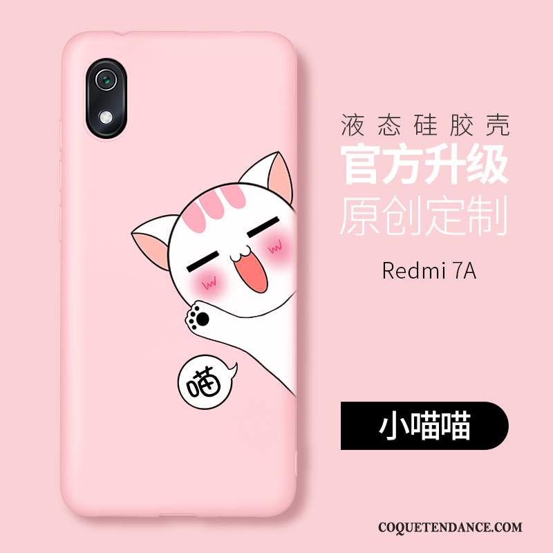 Redmi 7a Coque Rose Personnalité Incassable Petit Fluide Doux