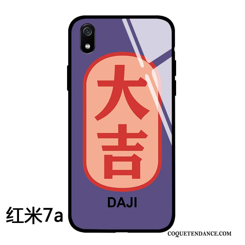 Redmi 7a Coque Style Chinois Créatif Violet Simple De Téléphone