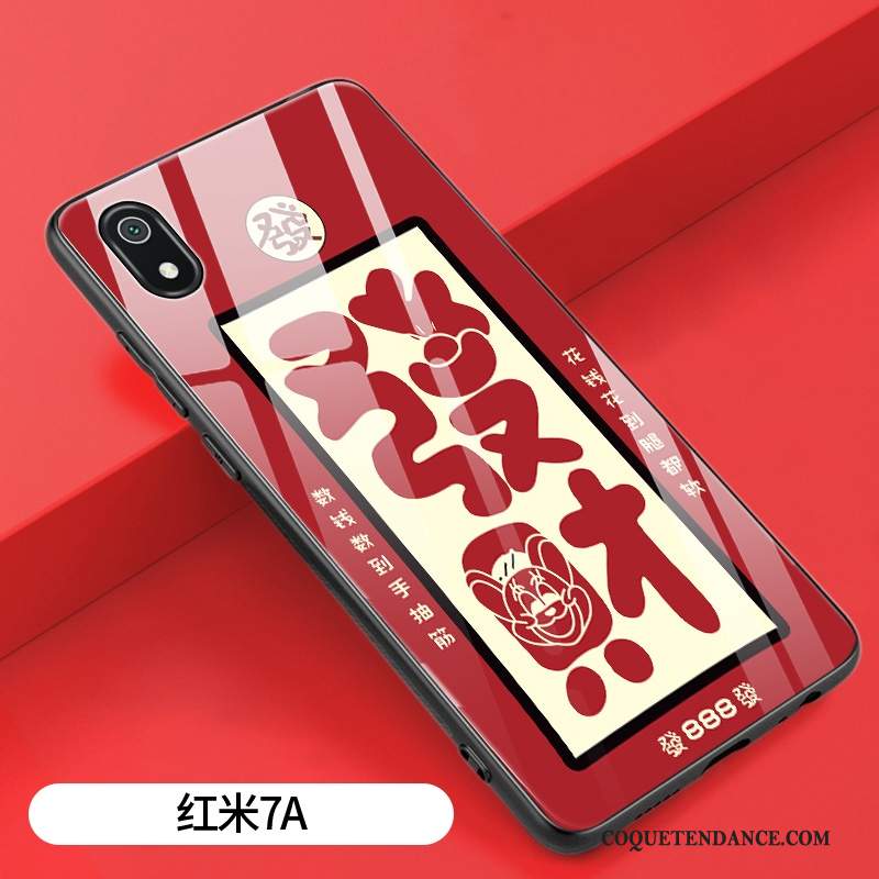 Redmi 7a Coque Verre Amoureux Tout Compris Petit Rouge