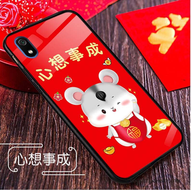 Redmi 7a Coque Étui Nouveau Verre Rouge Dessin Animé