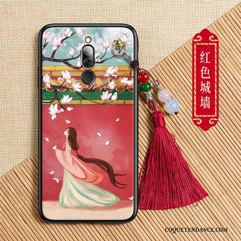 Redmi 8 Coque Peinture Incassable Silicone Vent Rouge