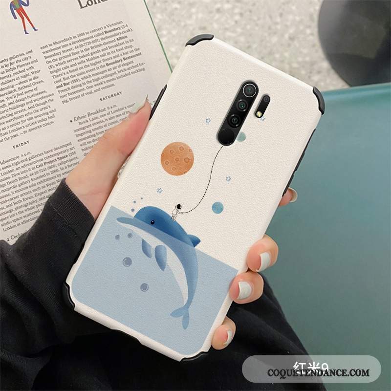 Redmi 9 Coque Incassable Créatif Étui Cuir