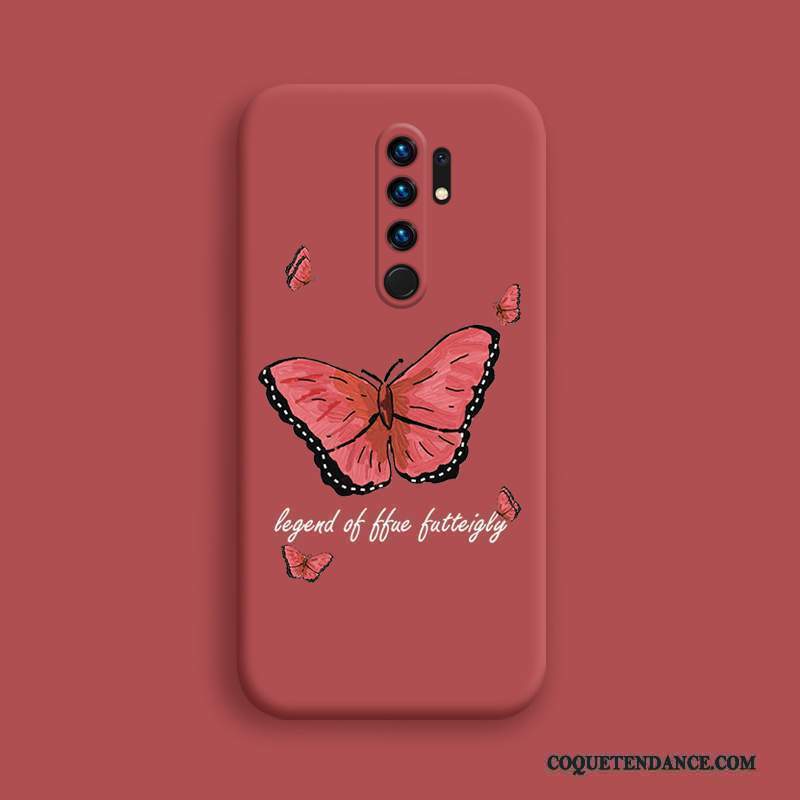 Redmi 9 Coque Rouge Net Rouge De Téléphone Silicone Nouveau