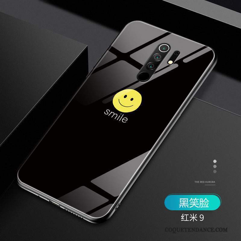 Redmi 9 Coque Souriant Verre Petit De Téléphone