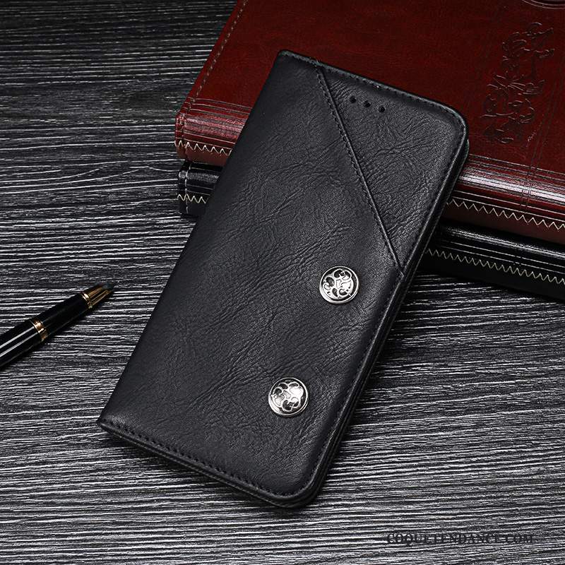 Redmi Go Coque Rouge Étui En Cuir Petit Housse Noir