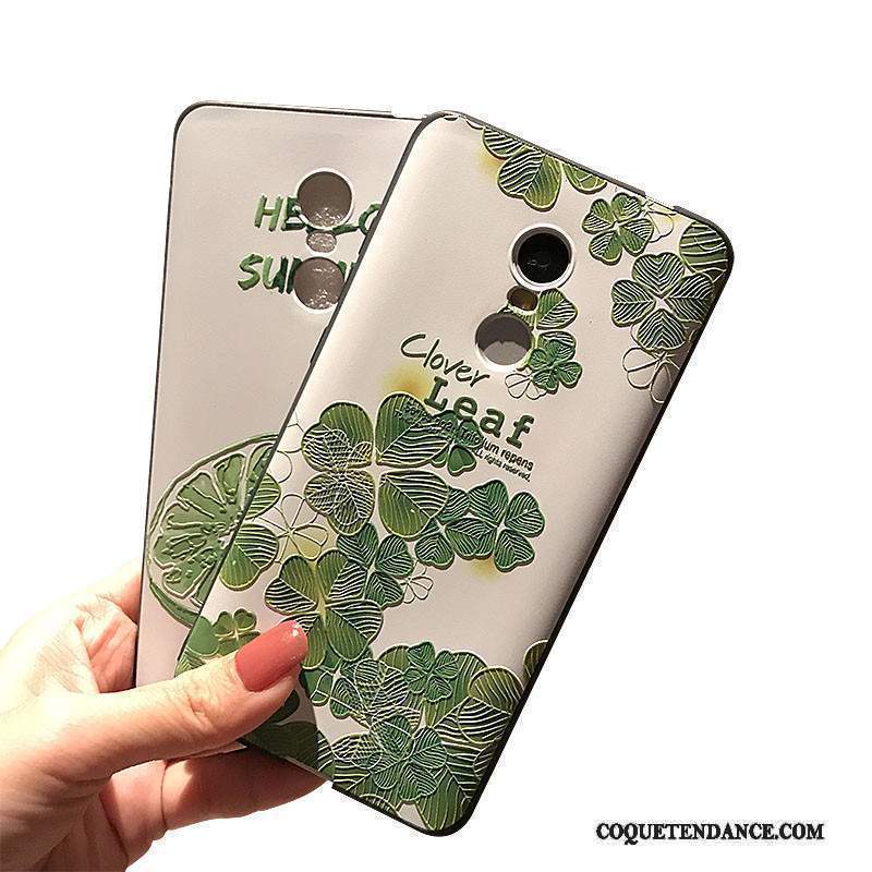 Redmi Note 4x Coque De Téléphone Fluide Doux Support Gaufrage Vert