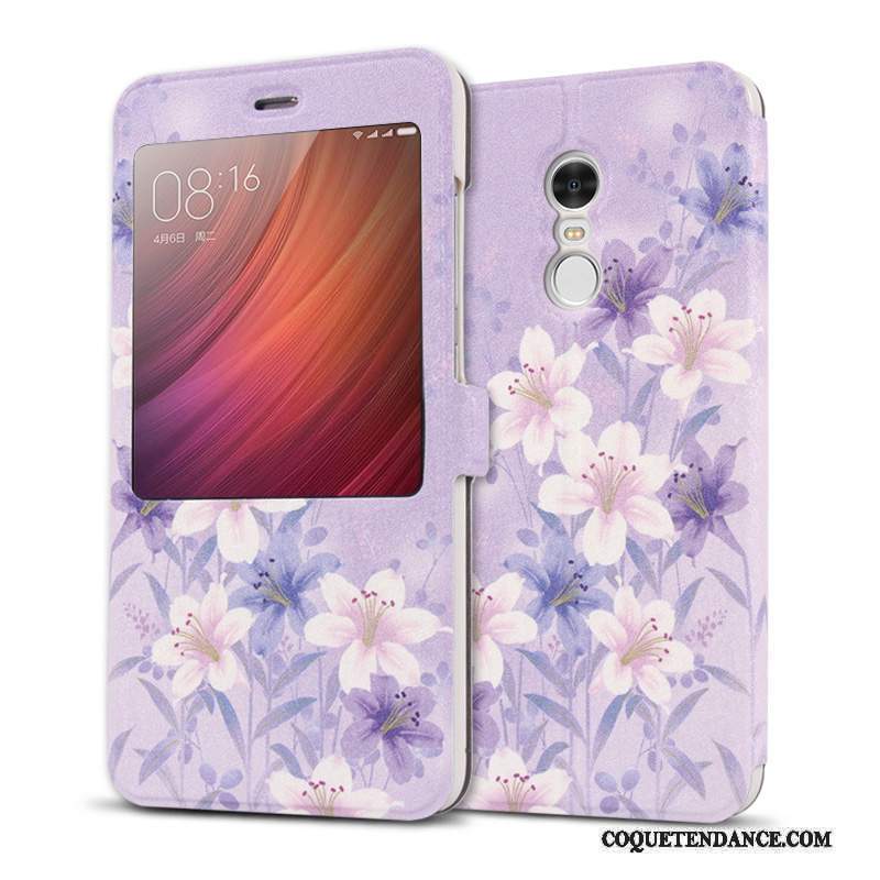 Redmi Note 4x Coque Étui Clamshell Incassable Rouge Violet