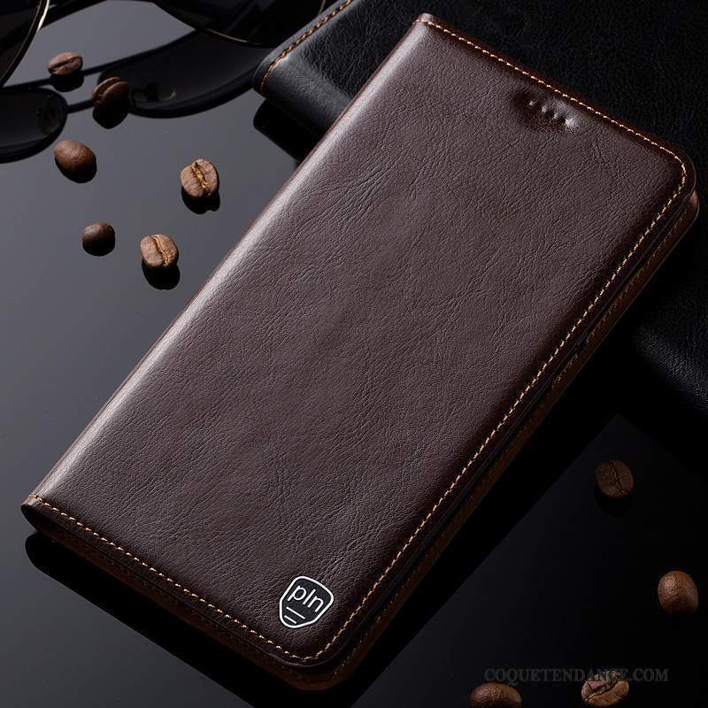 Redmi Note 5 Coque Cuir Véritable Étui Modèle Fleurie Housse Protection