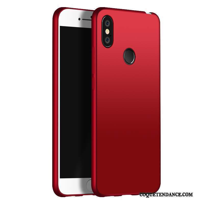 Redmi Note 5 Coque Rouge Couleur Unie Petit Silicone Incassable