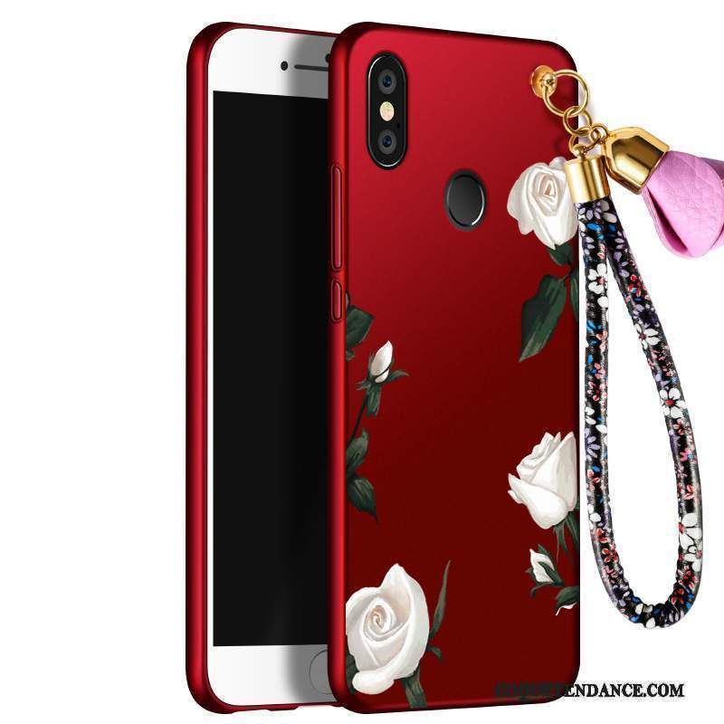 Redmi Note 5 Pro Coque Tendance De Téléphone Rouge Silicone Délavé En Daim
