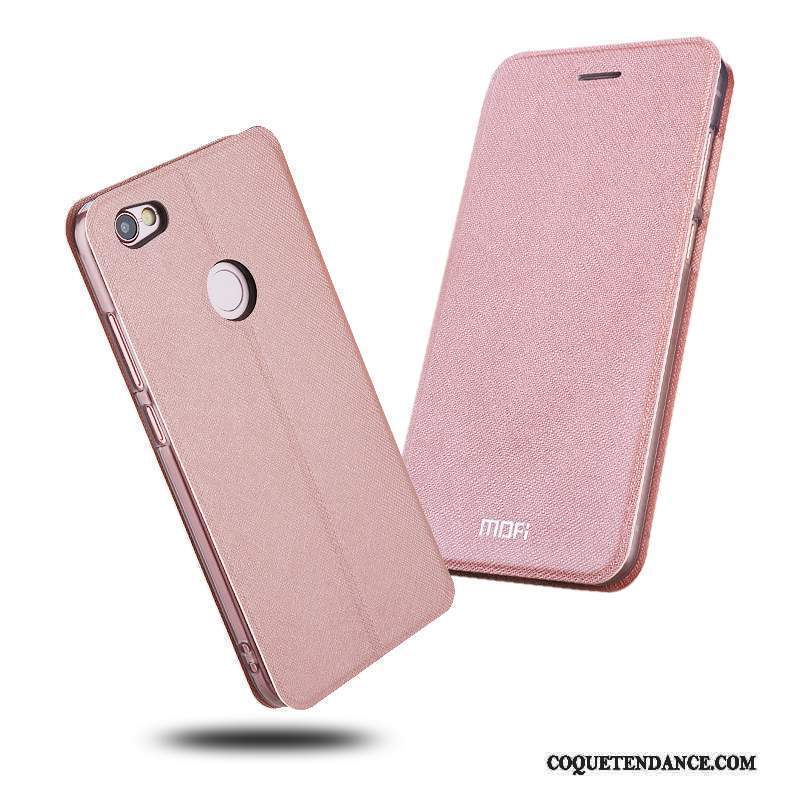 Redmi Note 5a Coque Protection Étui En Cuir Rose De Téléphone Silicone