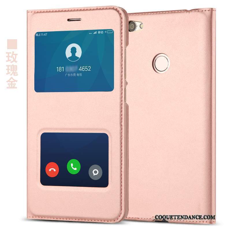 Redmi Note 5a Coque Rose Incassable Étui En Cuir Protection Rouge
