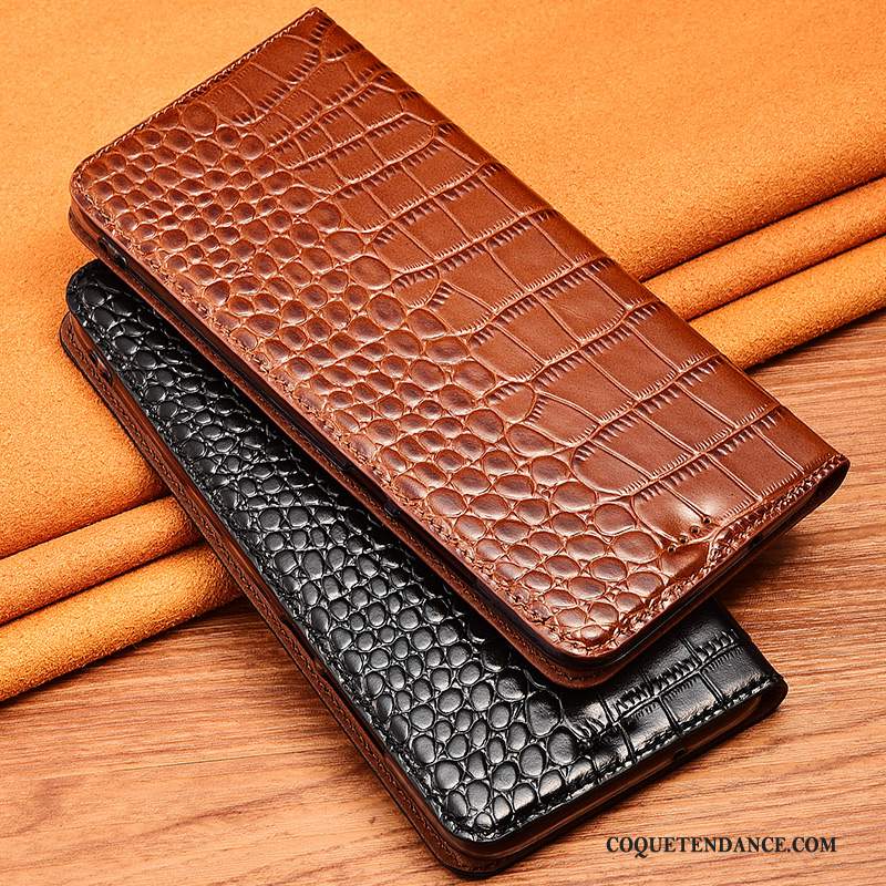 Redmi Note 6 Pro Coque Cuir Véritable Crocodile Clamshell Nouveau