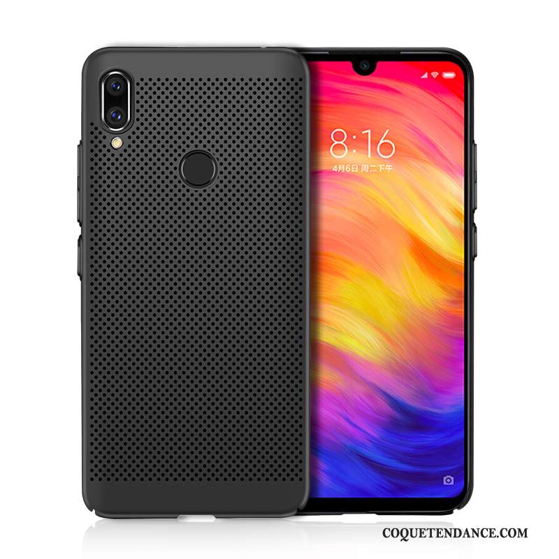 Redmi Note 7 Coque Délavé En Daim Net Rouge Difficile Légères Évasé