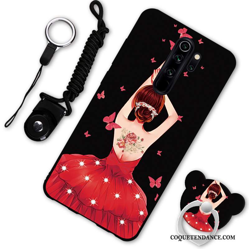 Redmi Note 8 Pro Coque Support Dessin Animé Rouge De Téléphone Ornements Suspendus