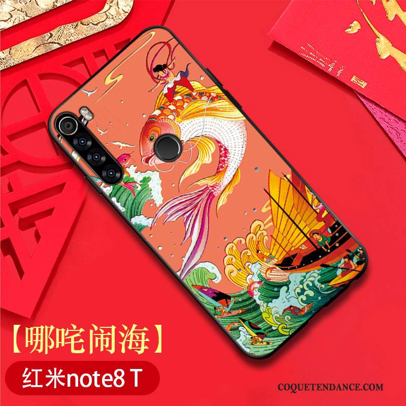 Redmi Note 8t Coque Style Chinois Légère Modèle Fleurie Étui Protection