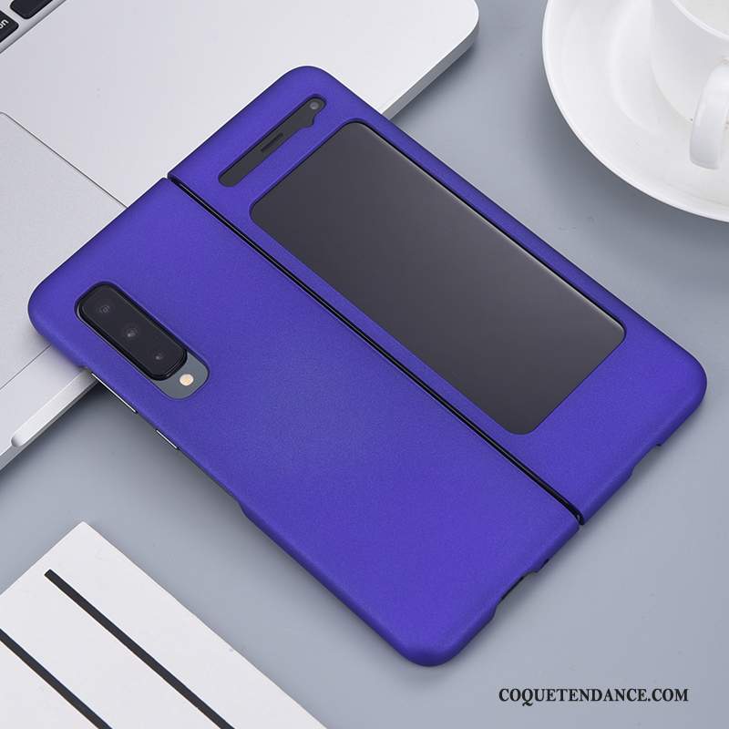 Samsung Fold Coque Délavé En Daim Luxe Étui Difficile