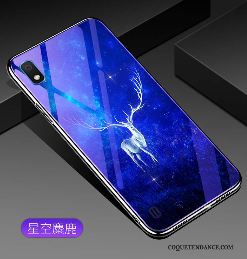 Samsung Galaxy A10 Coque Créatif Marque De Tendance Miroir Personnalité Verre