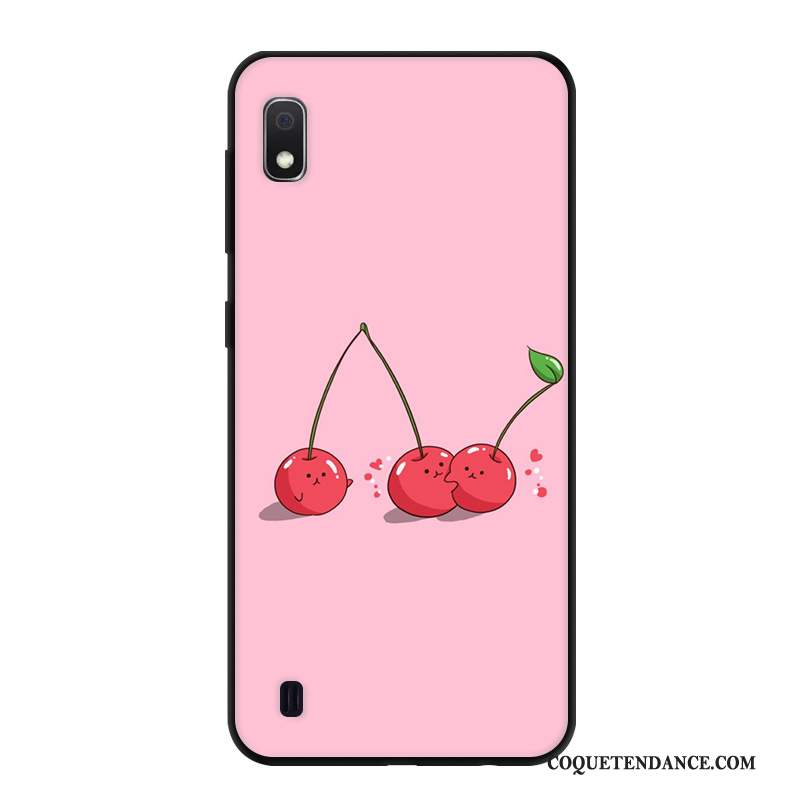 Samsung Galaxy A10 Coque Petit Frais Marque De Tendance Simple Rose