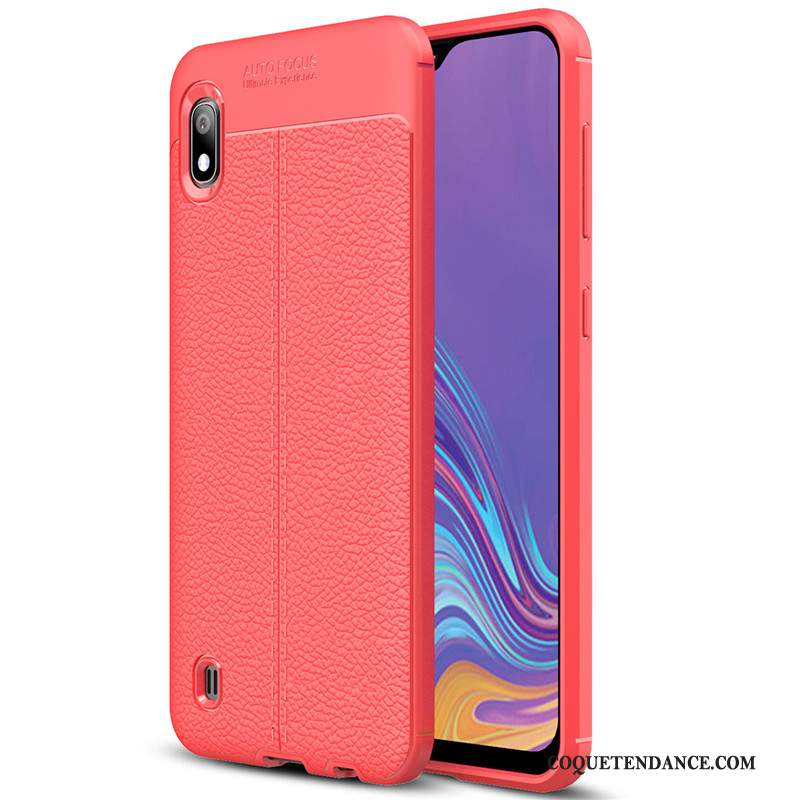 Samsung Galaxy A10 Coque Rouge Protection Tout Compris Cuir
