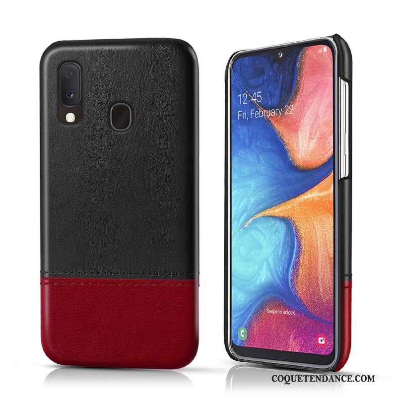 Samsung Galaxy A20e Coque Cuir Personnalité Business Protection