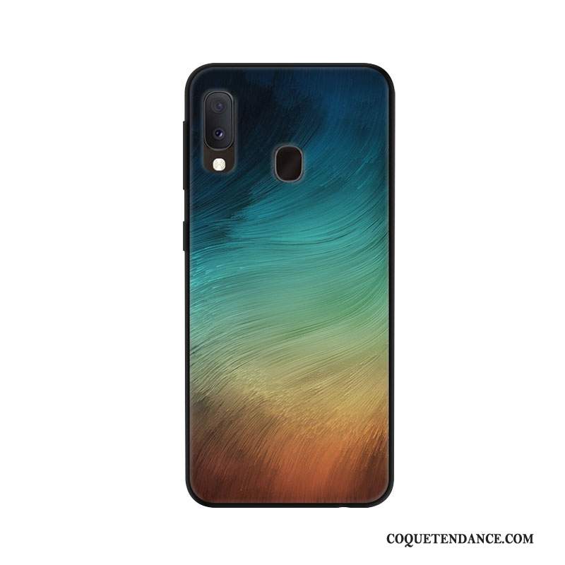 Samsung Galaxy A20e Coque Dégradé Incassable Tout Compris Délavé En Daim Protection