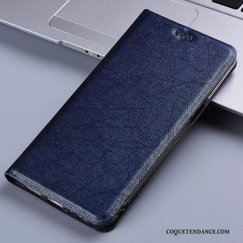 Samsung Galaxy A20e Coque Étui En Cuir Soie Clamshell Bleu De Téléphone