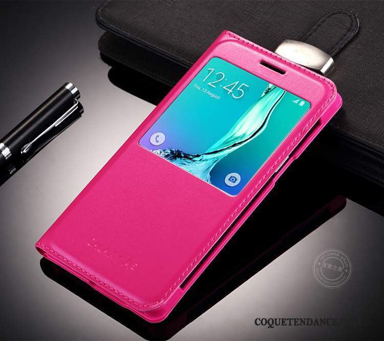 Samsung Galaxy A3 2015 Coque Étui En Cuir De Téléphone Protection Housse Rouge
