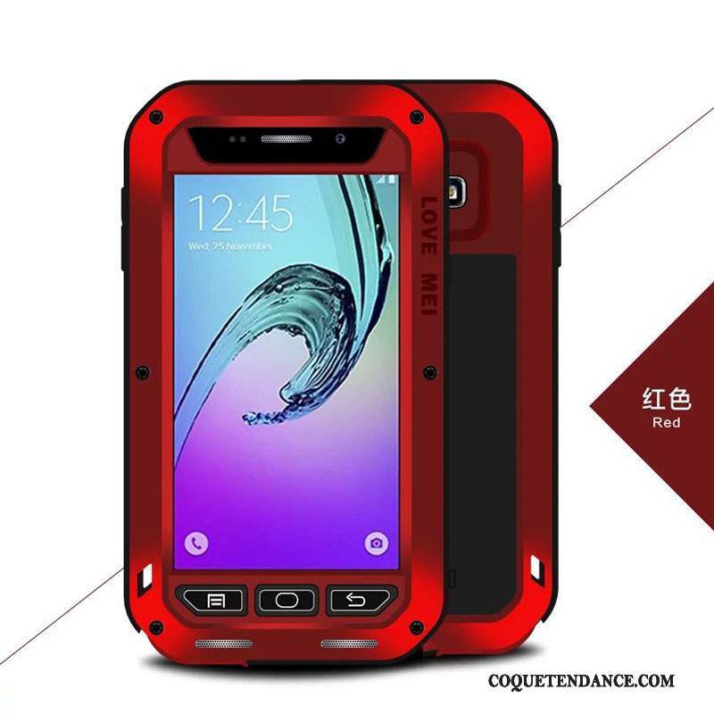 Samsung Galaxy A3 2016 Coque Étui Protection Incassable Trois Défenses Rouge