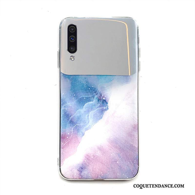 Samsung Galaxy A30s Coque Miroir Violet Tout Compris Simple Tempérer